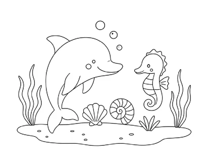 Fundo do mar para colorir e imprimir - educação infantil (página 1)
